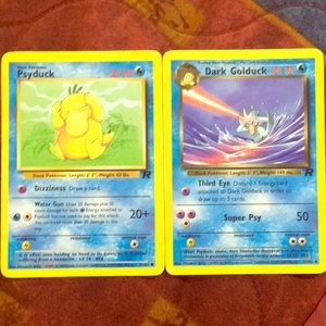 Rare 1st Ed. Psyduck (65/82) Dark Golduck (37/82)